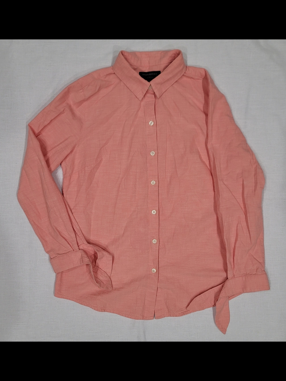 Banana Republic Coral Button-Up Dress Shirt